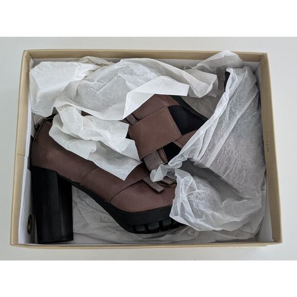 Renascentia Firenze Heeled Leather Loafers IT 38 US 8 Brown Shoes Made in Italy - Picture 9 of 10